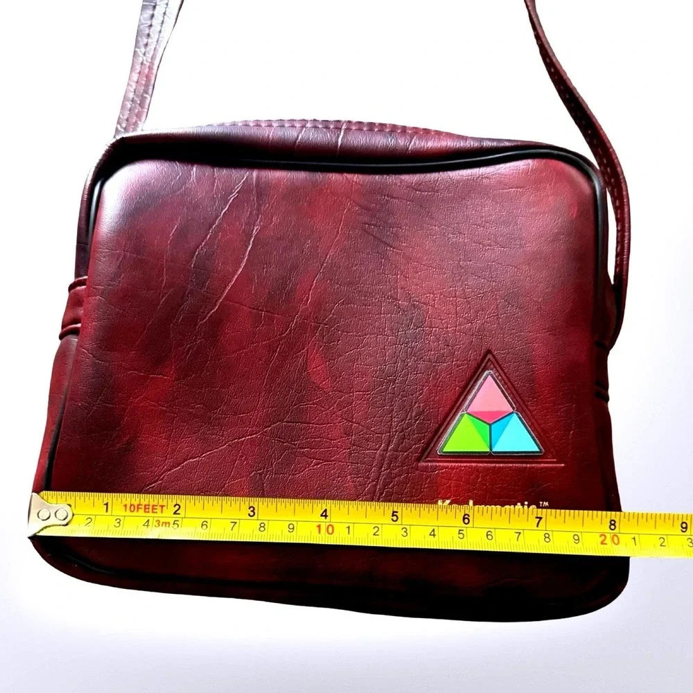 Vintage Kodak Kodamatic Camera Case Burgundy Faux Leather Shoulder Bag Retro
